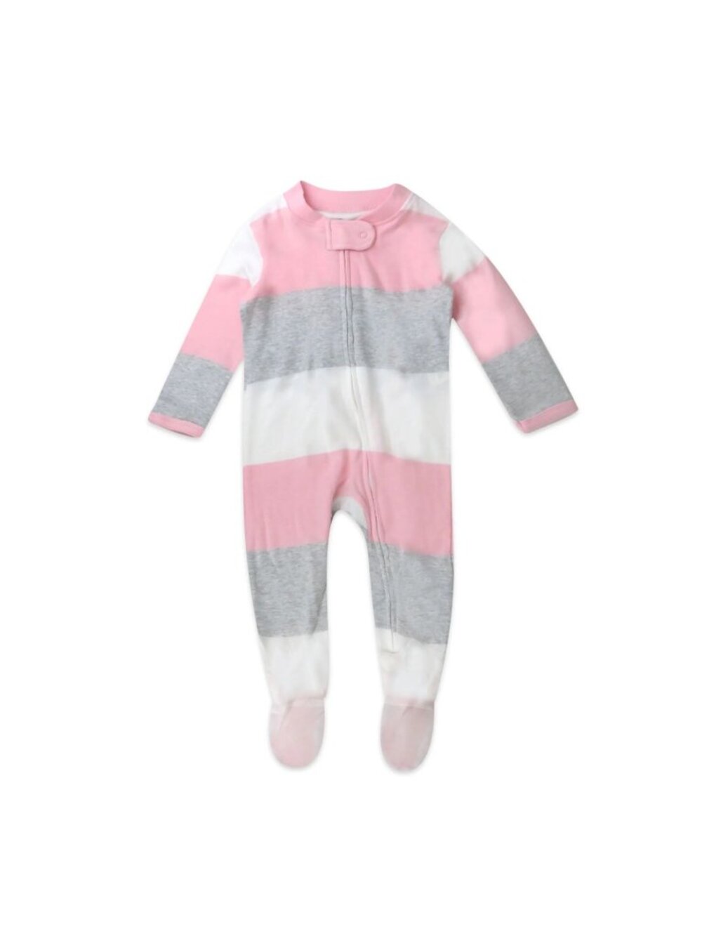 Honest Baby Preemie Organic Cotton Long Sleeve Sleep N Play Footed Pajamas / Str